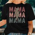 Retro Mama Distressed Lightning Bolt Leopard Mom For Mom Women T-shirt Crewneck Gifts for Her