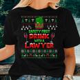 Safety First Drink With A Lawyer Ugly Christmas Sweater Women T-shirt Gifts for Her