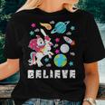 Santa Believe Ugly Christmas Sweater Christmas Women T-shirt Gifts for Her