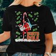 Santa North Pole Dancing Ugly Christmas Sweater Women T-shirt Gifts for Her