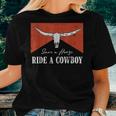 Save A Horse Ride A Cowboy Funny Bull Western For Men Women Women T-shirt Short Sleeve Graphic Gifts for Her