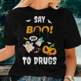Say Boo To Drugs Red Ribbon Week Awareness Women T-shirt Gifts for Her