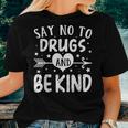 Say No To Drugs And Be Kind Red Ribbon Week Awareness Women T-shirt Gifts for Her