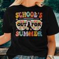 Schools Out For Summer Retro Last Day Of School Teacher Women T-shirt Gifts for Her