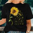 In September Wear Gold Childhood Cancer Awareness Sunflower Women T-shirt Gifts for Her