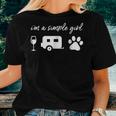 Im A Simple Girl Wine Camping Dog Paw Cute Women T-shirt Gifts for Her