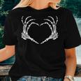 Skeleton Hands Heart Sign Retro Halloween Girls Women T-shirt Gifts for Her