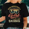 Skiing Girl Never Underestimate Women T-shirt Gifts for Her