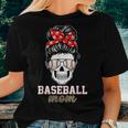 Skull Leopard Baseball Mom Sport Mom Women T-shirt Gifts for Her