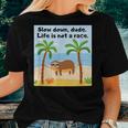 Sloths And Crabs Relaxation At Beach Hammock Women T-shirt Gifts for Her