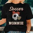 Soccer Nonnie Bandana Leopard Heart Fans Mothers Day Women T-shirt Gifts for Her