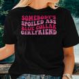 Somebodys Spoiled Ass Blue Collar Girlfriend On Back Women T-shirt Short Sleeve Graphic Gifts for Her
