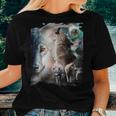 Space Wolves Wolf Howling At Moon Women T-shirt Gifts for Her