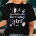 Spooktacular Birthday Girl Cute Ghost Halloween Party Retro Women T-shirt Gifts for Her