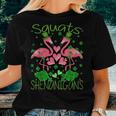 Squats And Shenanigans Flamingo St Patricks Day Women T-shirt Gifts for Her