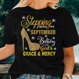 Stepping Into My September Birthday With Gods Grace Mercy Women T-shirt Gifts for Her