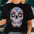 Sugar Skull 4Th Of JulyBoys Fourth Usa Women T-shirt Gifts for Her