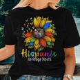 Sunflower Latin Countries Flags Hispanic Heritage Month Women T-shirt Gifts for Her