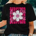 Survivor Breast Cancer Awareness Retro Groovy Breast Cancer Women T-shirt Gifts for Her
