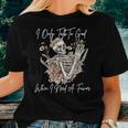 I Only Talk To God When I Need A Favor Skeleton Flower Music Women T-shirt Gifts for Her