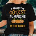 Teacher Halloween Pre-K Teacher Kindergarten Cutest Pumpkins Women T-shirt Gifts for Her