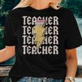 Teachers Rock Back To School Abcd Vintage Pencil Teacher Women T-shirt Gifts for Her