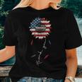 Thank You Veterans Sunflower Us America Flag Patriotic Women Women T-shirt Gifts for Her
