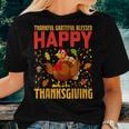 Thankful Grateful Blessed Happy Thanksgiving Turkey Women Women T-shirt Gifts for Her