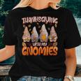 Thanksgiving With My Gnomies Fall Autumn Vibes Women T-shirt Gifts for Her