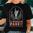 Till Death Do Us Party Skeleton Retro Groovy Bachelorette Women T-shirt Gifts for Her