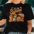 Tis The Season Pumpkin Spice Latte Halloween Fall Coffee Women T-shirt Gifts for Her