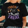 Trach Or Treat Nurse Respiratory Therapist Icu Rn Halloween Women T-shirt Gifts for Her