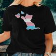 Transgender Flag Cat Butterfly Trans Pride Ftm Mtf Cat Lover Women T-shirt Gifts for Her