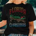 Ugly Christmas Sweater Alligator Reptile Florida Christmas Women T-shirt Gifts for Her