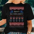 Ugly Christmas Sweater For Wine Xmas Women T-shirt Gifts for Her