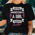 Never Underestimate A Girl Who Knows Ballet Dancing Dancer Women T-shirt Gifts for Her