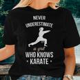 Never Underestimate A Girl Who Knows Karate Martial Arts Women T-shirt Gifts for Her