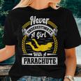 Never Underestimate A Girl With A Parachute Skydiving Women T-shirt Gifts for Her