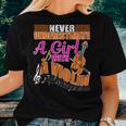Never Underestimate A Girl With Violin Music Orchestra Women T-shirt Gifts for Her