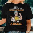 Never Underestimate An Old Woman With An Aussie Women T-shirt Gifts for Her