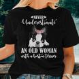 Never Underestimate An Old Woman With Boston Terrier Women T-shirt Gifts for Her