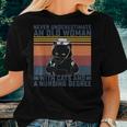 Never Underestimate An Old Woman With Cats & A Nursing Degre Women T-shirt Gifts for Her