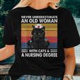 Never Underestimate An Old Woman With Cats And Nursing Women T-shirt Gifts for Her