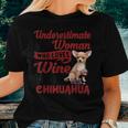 Never Underestimate An Old Woman Who Loves Wine & Chihuahua Women T-shirt Gifts for Her