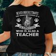 Never Underestimate Power Of A Teacher Cat Lover Women T-shirt Gifts for Her