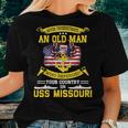 Never Underestimate Uss Missouri Bb63 Battleship Women T-shirt Gifts for Her