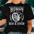 Never Underestimate A Woman With A Bow And Arrow Archery Women T-shirt Gifts for Her