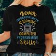 Never Underestimate A Woman With Computer Programming Skills Women T-shirt Gifts for Her