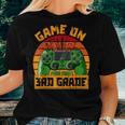 Vintage Game On 3Rd Grade First Day Gamer Boy Back To School Women T-shirt Gifts for Her