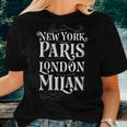 Vintage Paris Style London Milan Nyc Aesthetic Women T-shirt Gifts for Her